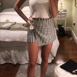 Urban outfitters navy striped tie skort